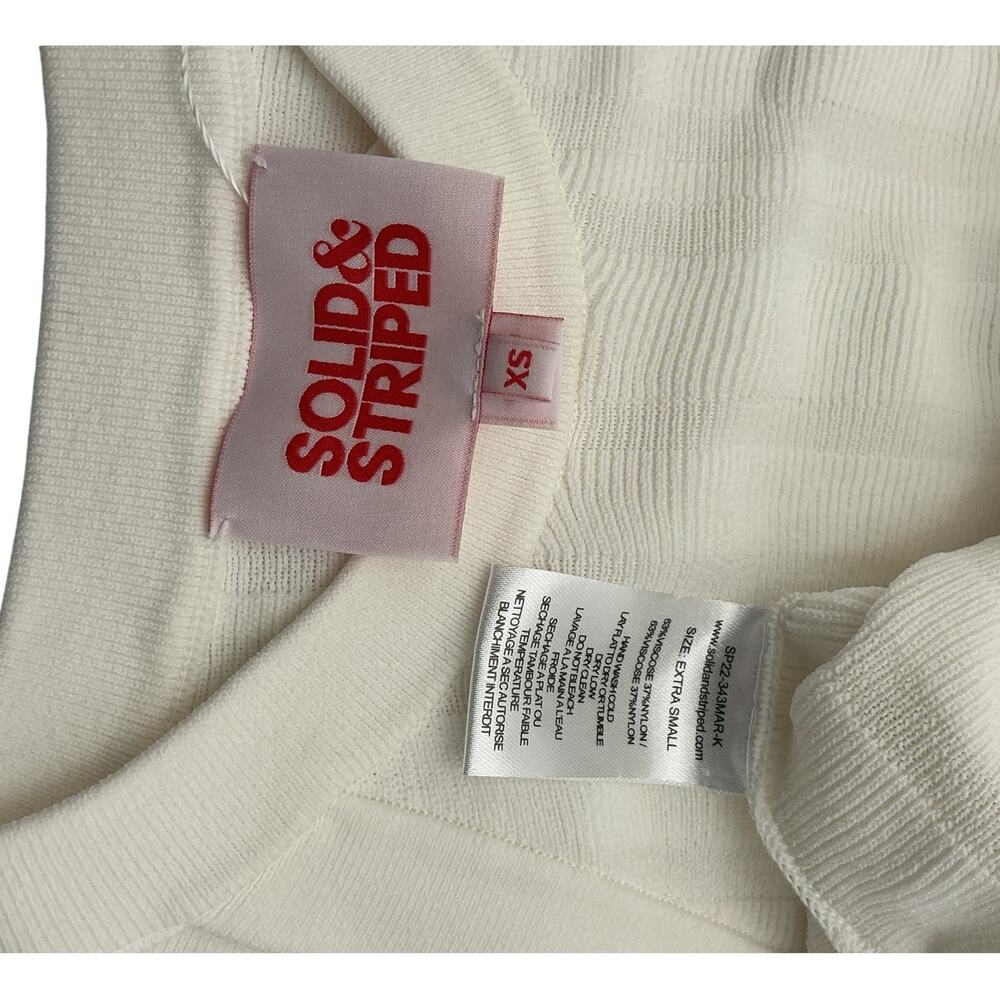 Solid & Striped Ribbed White Halter Dress Size XS - Picture 4 of 4